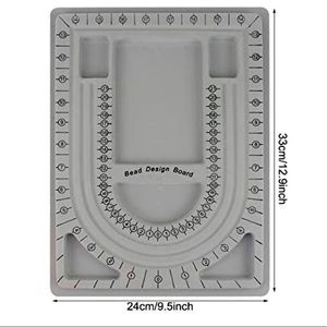 NWOT Gray Crushed Velvet Beading Board With Measurements & Storage